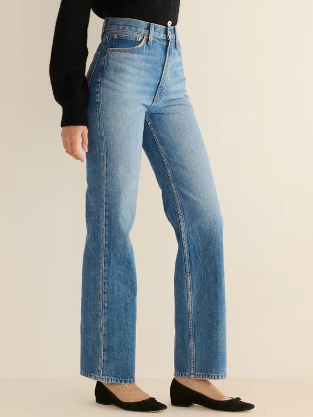 Doen Straight-Leg Jeans in Light Blue Denim